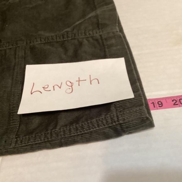 Cargo Corduroy Mini 90s Vibe Schoolgirl Womens Skirt Size 16 Olive Green Fall - Picture 5 of 5